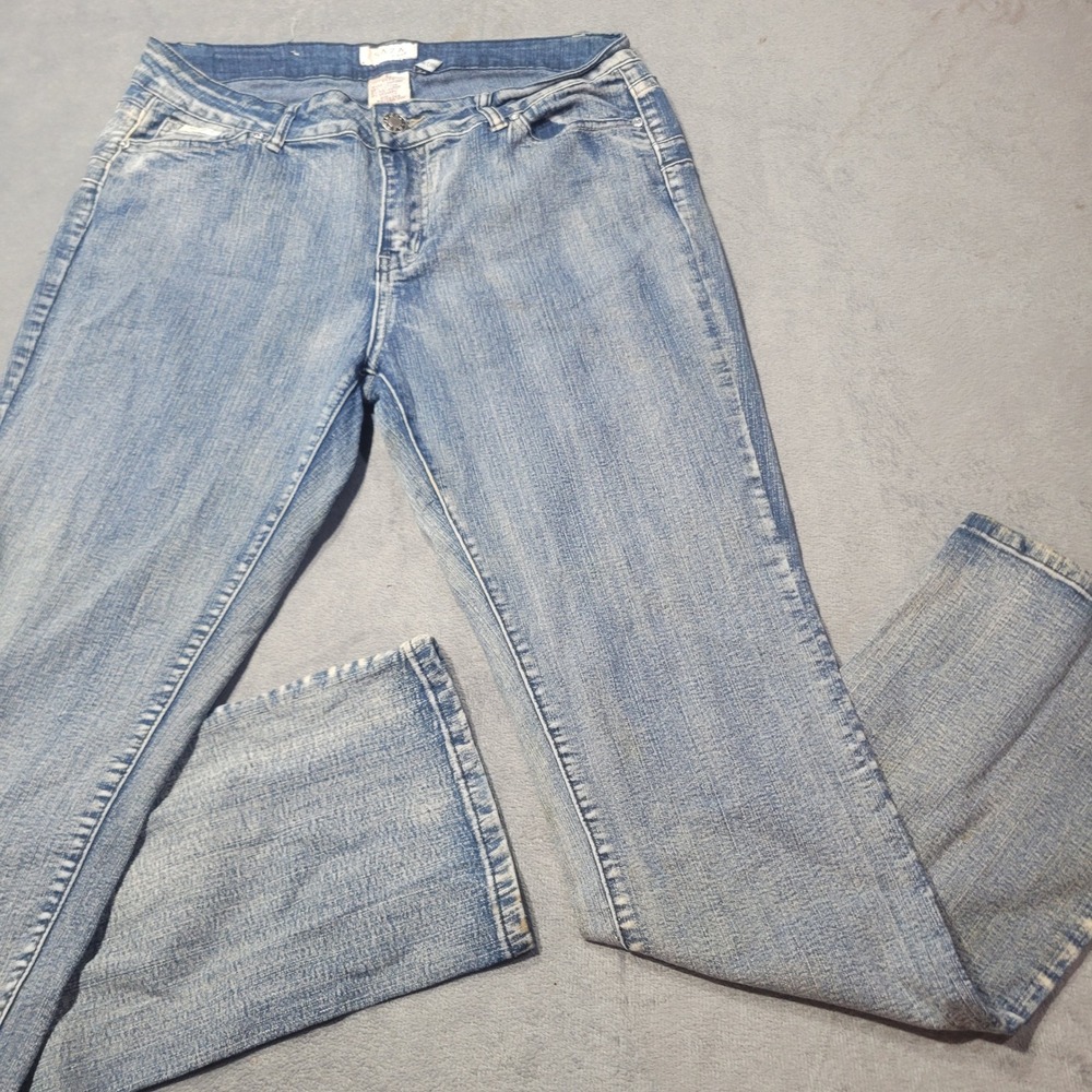 Saza Jeans Women 17 Blue Bootcut Sequin Rhinestone Pocket Stretch Denim Y2K Glam